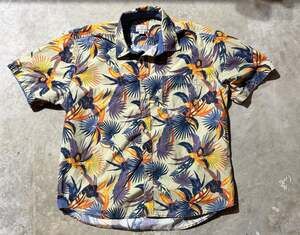 Burnside Men's Tropical Floral Paradise Short Sleeve Button Down Shirt Size XL